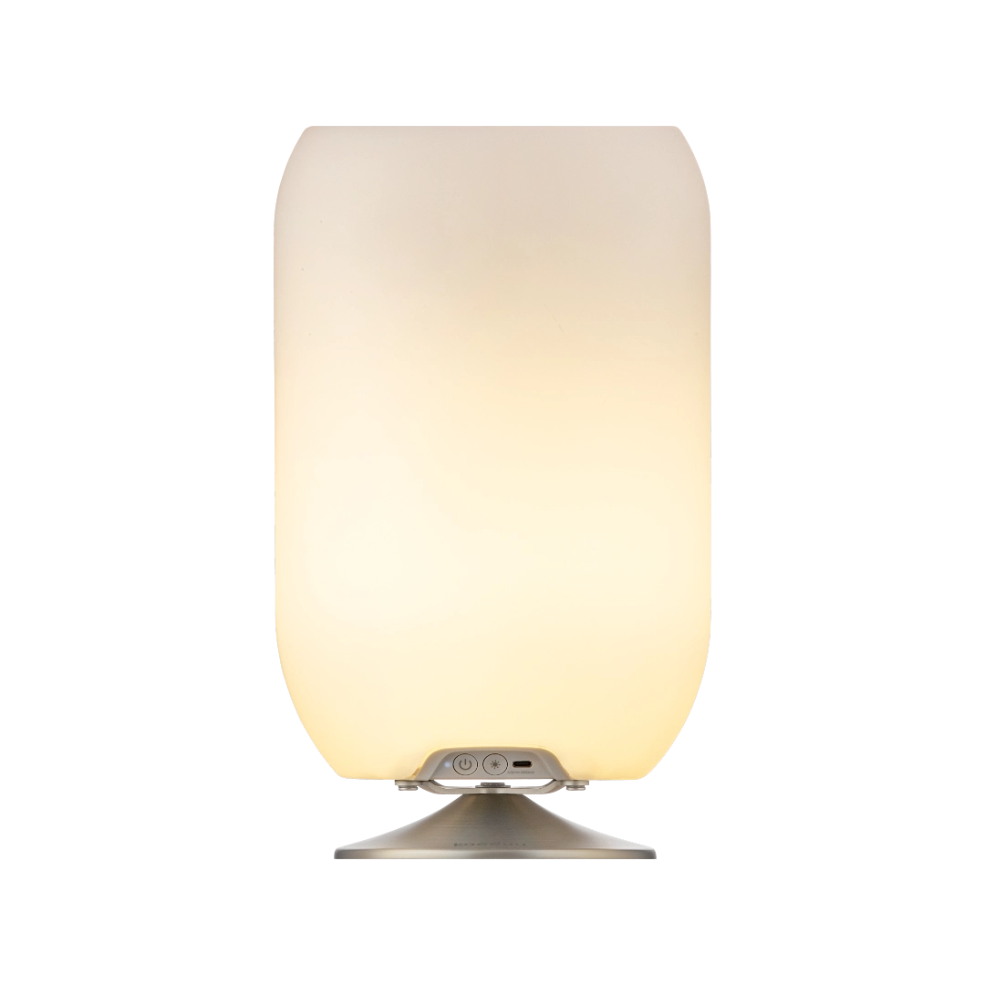 Kooduu | Atmos Brushed Silver – Jacob by Design Speaker Lamp Design Jensen 
