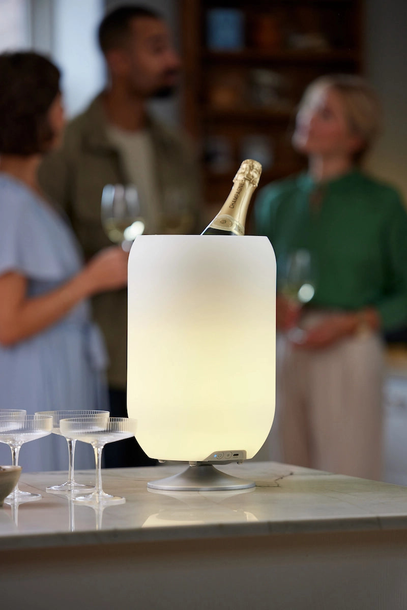 Atmos Design Lamp by Design Kooduu | Jensen Speaker Brushed Jacob Silver | –