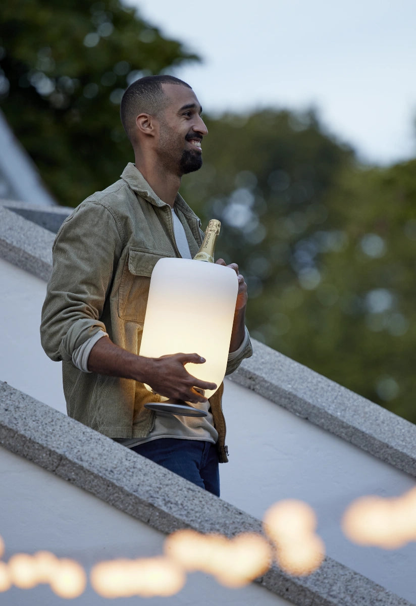 Kooduu | Atmos Speaker – Design | Lamp Design by Jensen Jacob Brushed Silver