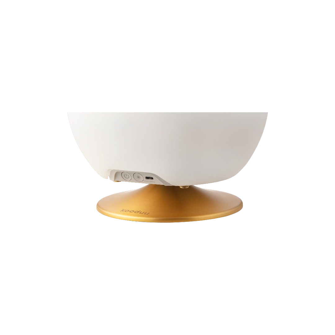 Kooduu | Atmos Brass | Design Lautsprecher Lampe von Jacob Jensen Design –