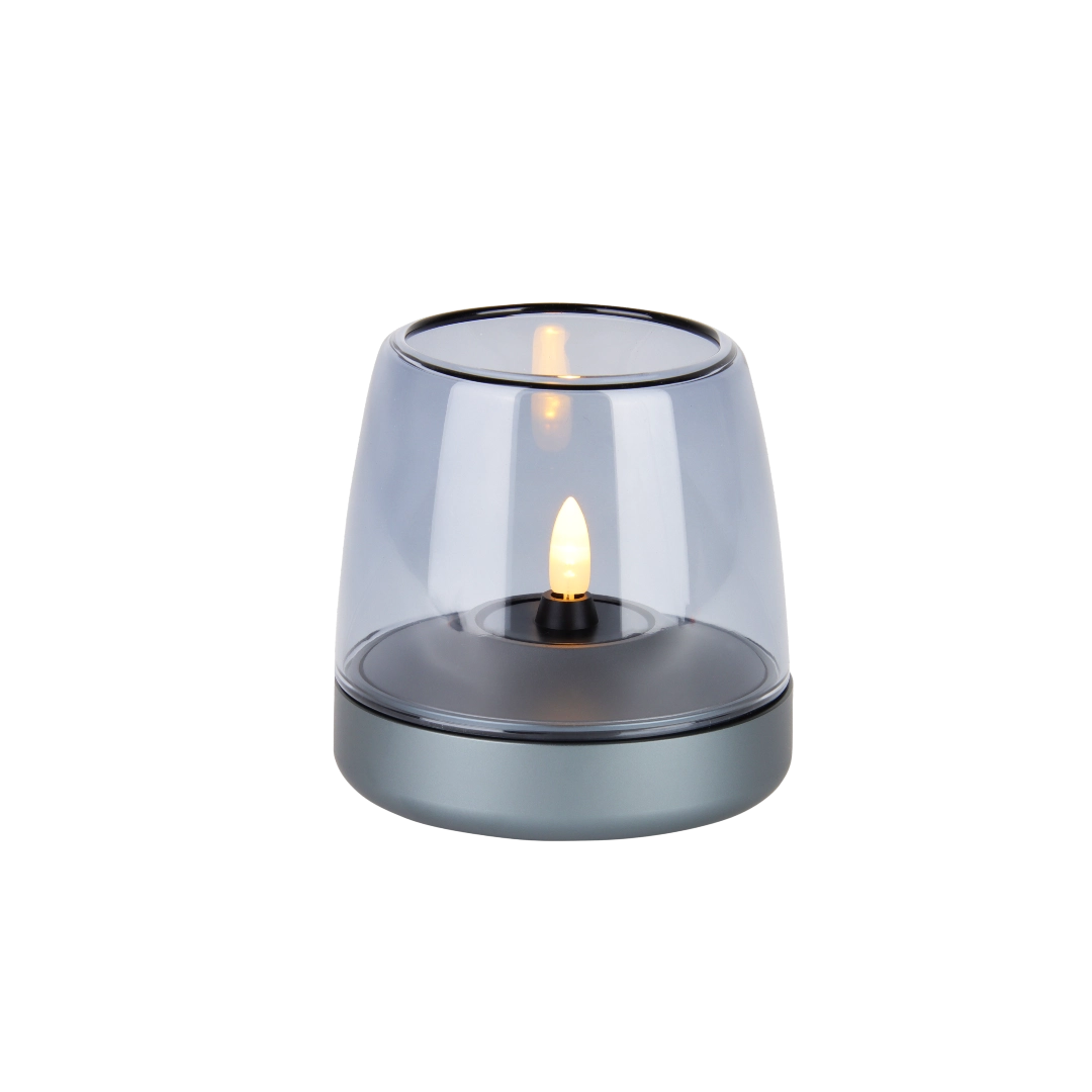 | Candle MOODY BLUE aluminium and Luxury glass | – Kooduu Holder 10 from Glow